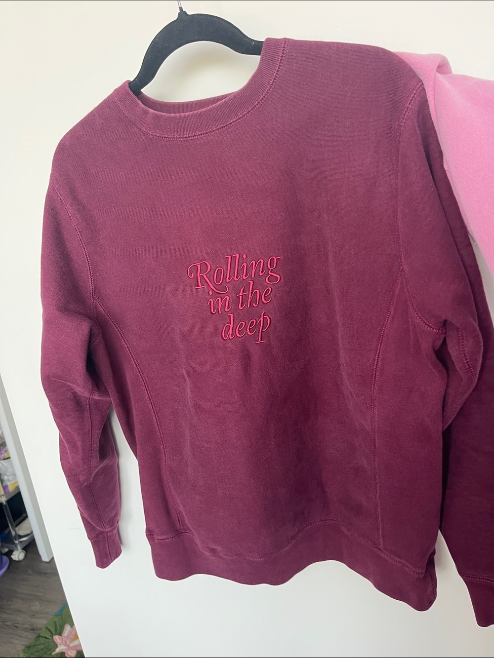 Embroidered Crew Neck Sweatshirt